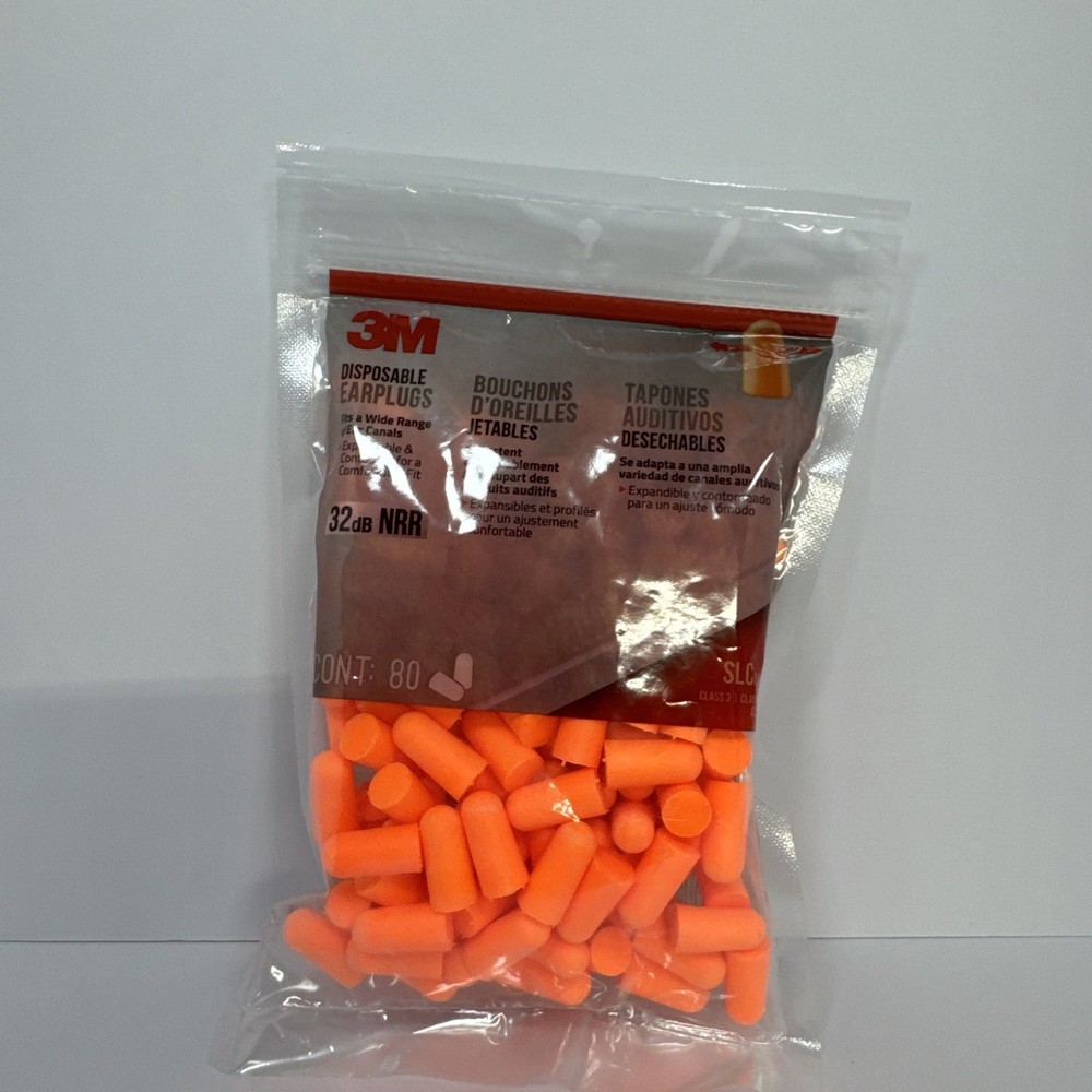 *NEW* 3M Orange Disposable Ear Plugs (80-Pack)