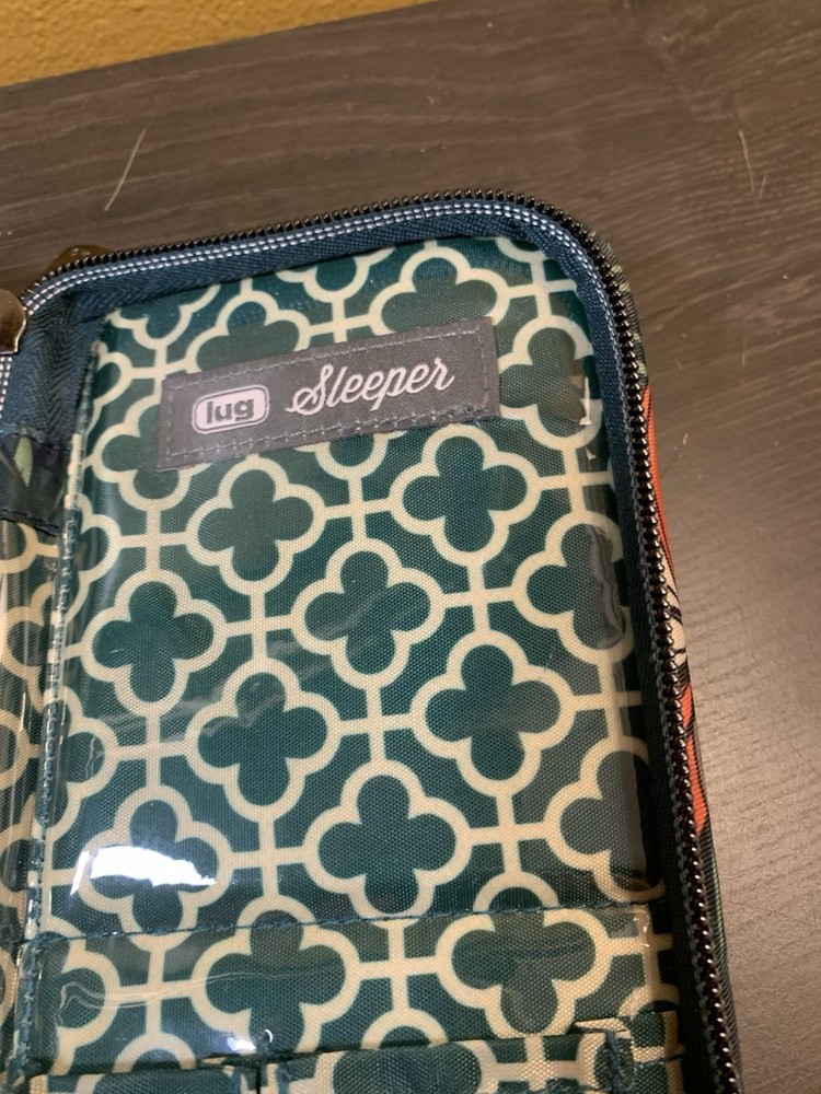 Lug Foldable Cosmetic Brush Organizer Sleeper Lily Teal