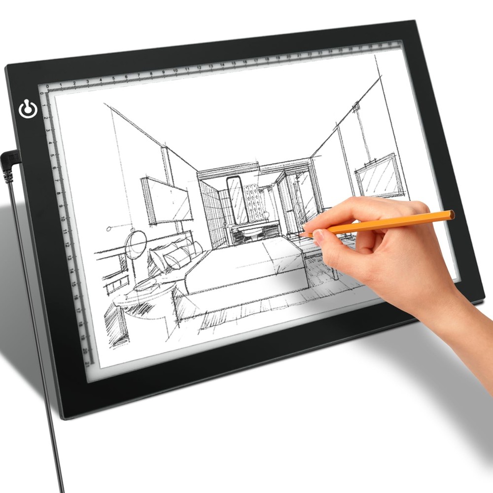 A4 Light for Tracing – Ultra-Thin Light Table with Adjustable Brightness, USB...