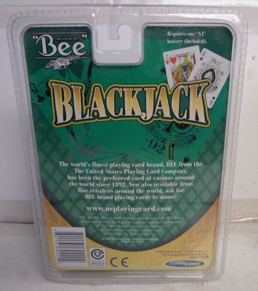 Bee Blackjack Techno Source 30220 Electronic Handheld Game 2003 NOS