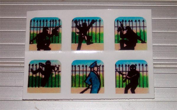 Data East Secret Service Pinball Machine Drop Target Decal Set  ORIGINAL STYLE