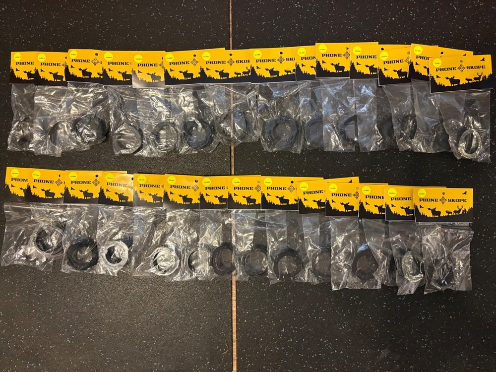 Phone Skope Adapters, various sizes and models.
