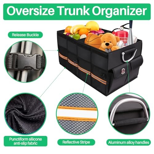 Trunk Organizer, LIBZAKI Cargo Organizer, Premium Multi Regular Black