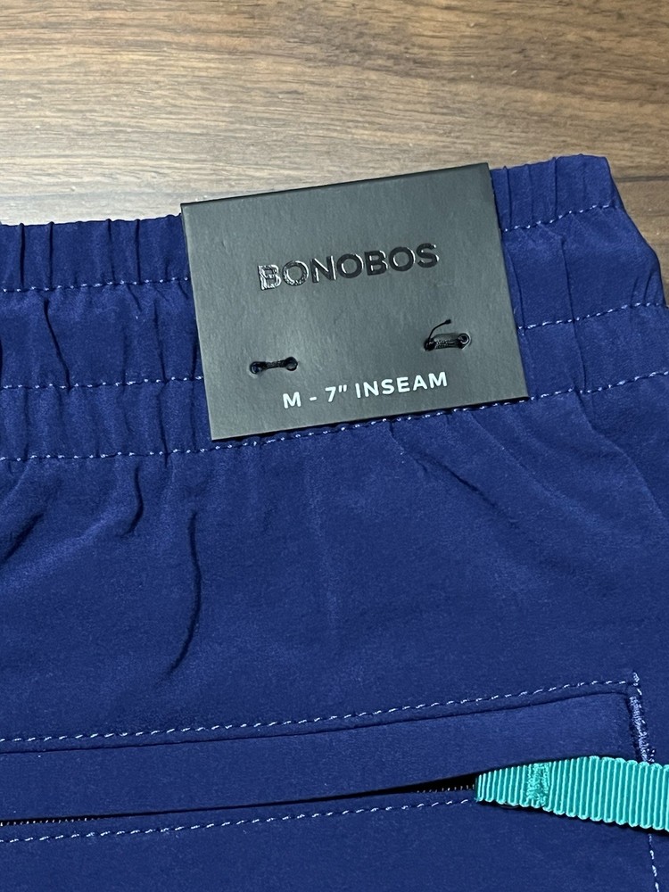 NWT Bonobos Men’s Blue Drawstring “The Rec Short” / Size Medium / 7” Inseam