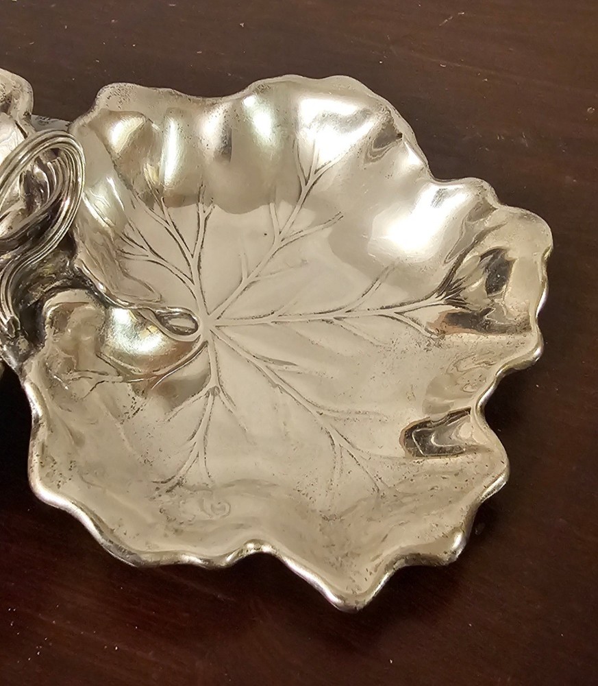 Vintage Reed & Barton Sterling Silver "Double Leaf" Candy/Nut Dish