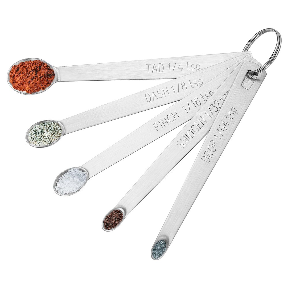 5PCS Small Measuring Spoons Set - Stainless Steel Tiny Measuring Spoons