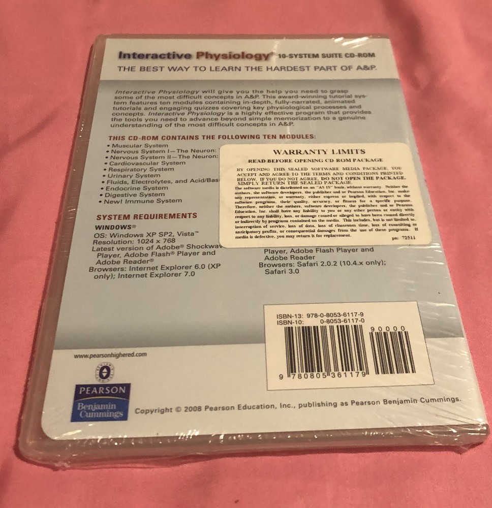 Interactive Physiology: 10 System Suite CD-ROM