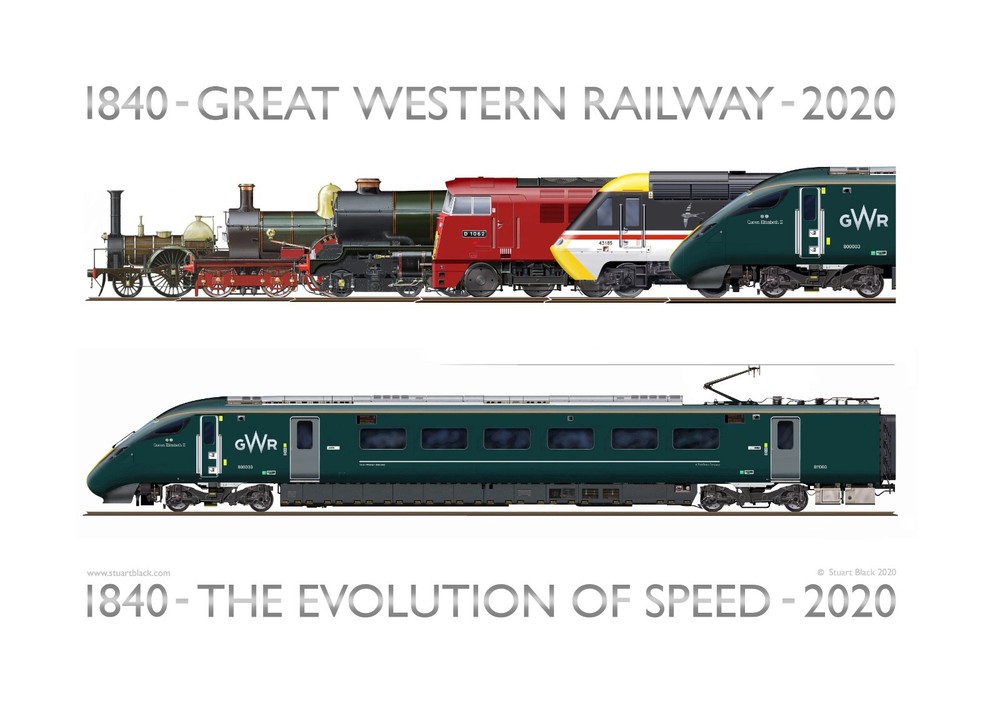 GWR Evolution of Speed 1840-2020 (Class 800) - Print