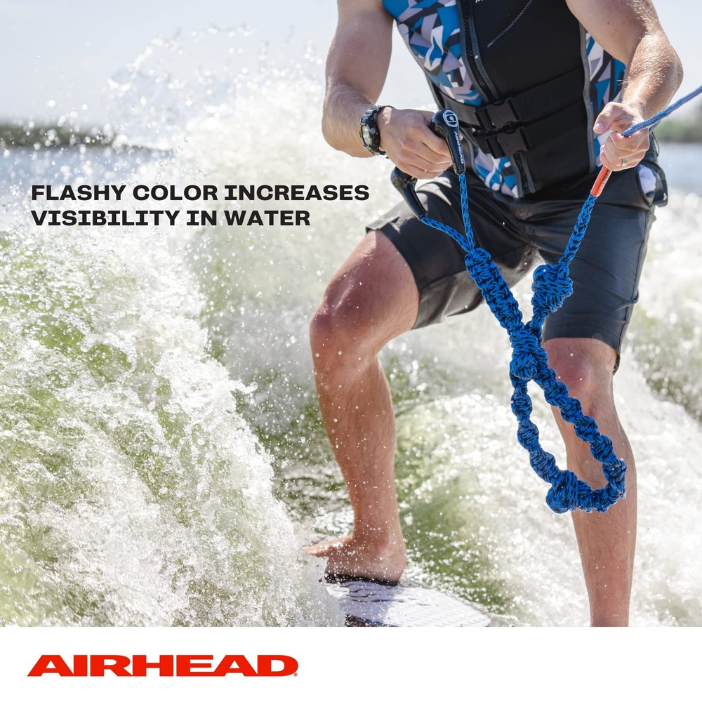 Spiral Braid Wakesurf Rope, 3 Sections, 16-Feet