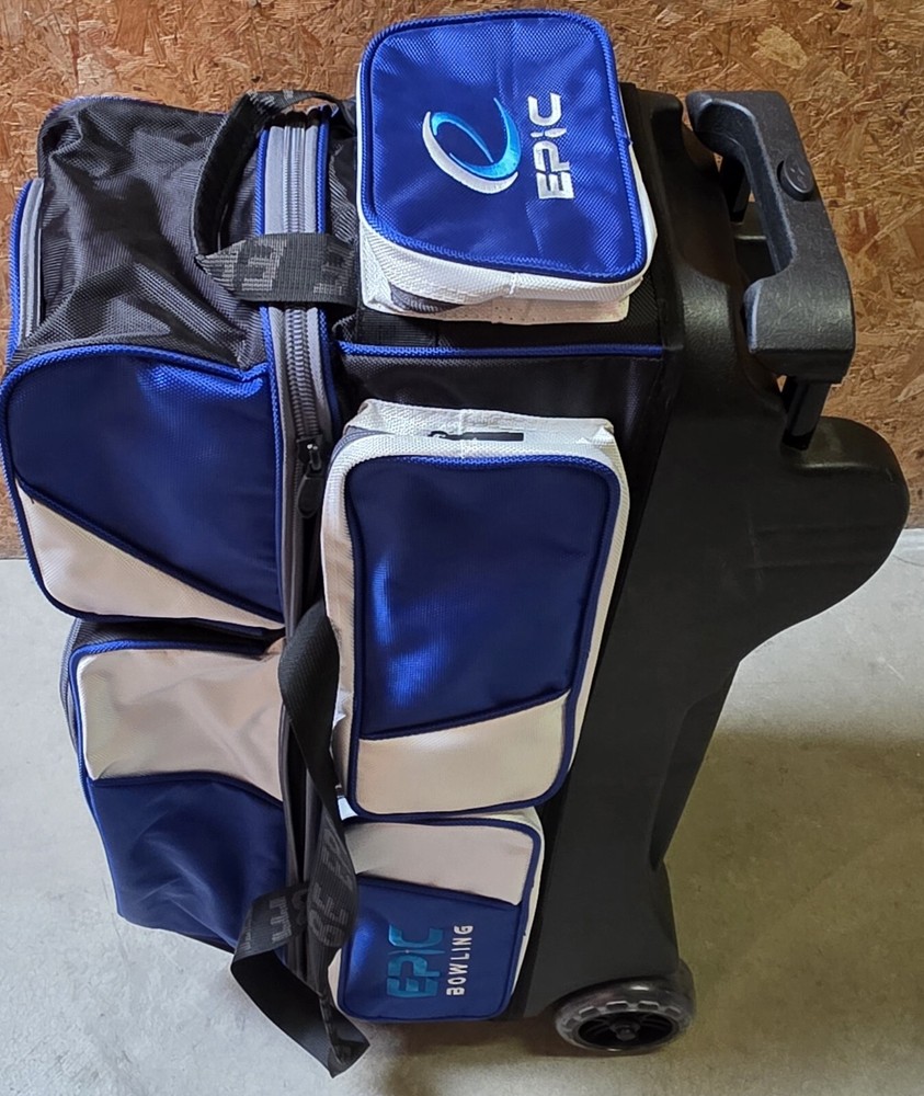 Epic 3 Ball Triple Legend Premium Blue Bowling Bag