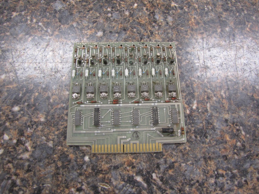 Vintage Early DATA PRINTER CORP Hammer Driver 2601 Computer Board