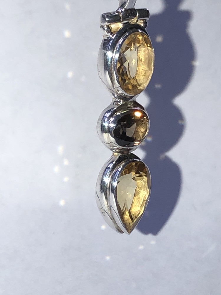 Handcrafted Mixed Gemstones Pendant 1.875”