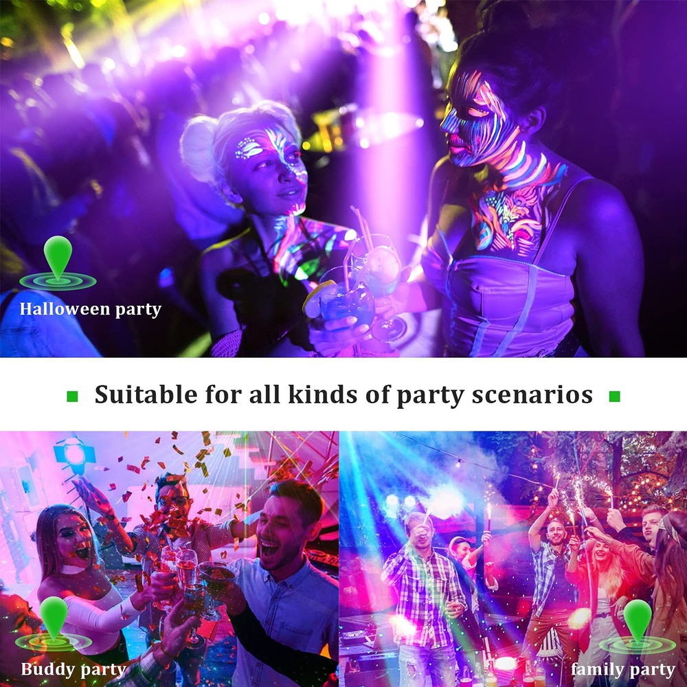 UV Dj Lights 100W Bee Eye Strobe Stage Lighting Disco Remote Control, Black