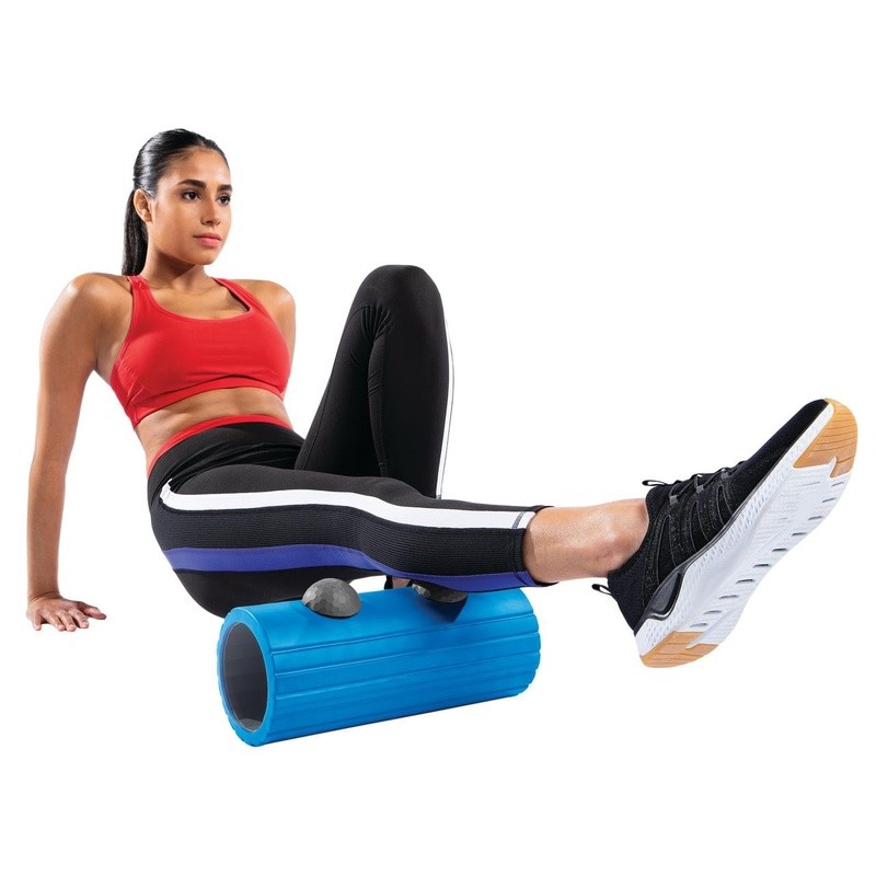 Hollow Core Foam Roller W/ Adjustable Evo Focus Points Deep Tissue Recovery New