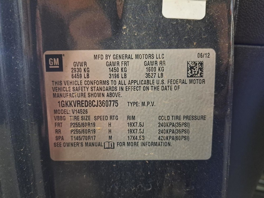 2012 Acadia Camera/Projector Sku#4182479