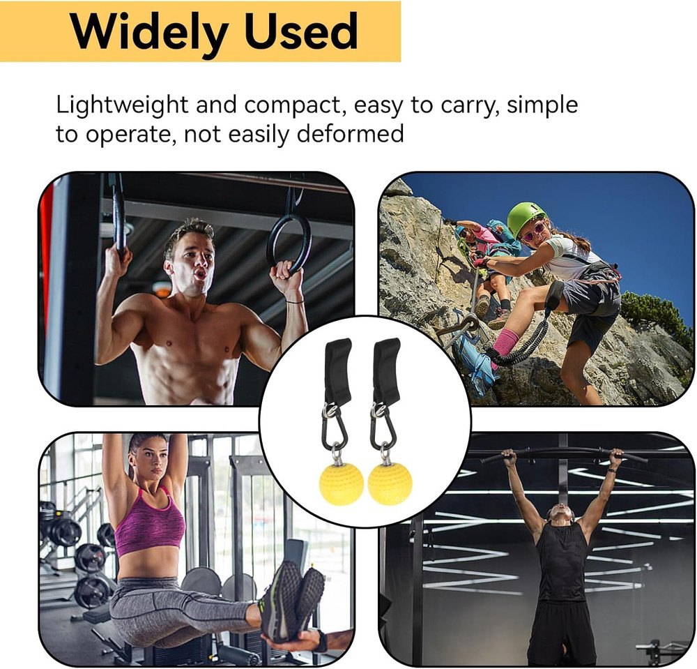 Pull up Ball Grip, Rock Climbing Grip with Strap Pull up Handles Hooks Non Slip