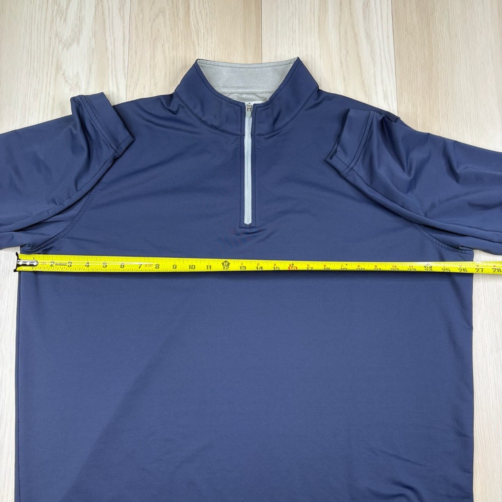 Peter Millar Mens Navy Wicking Perth Performance Quarter Zip Pullover Size 2XL