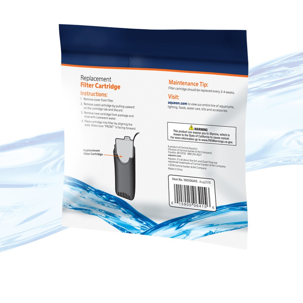 Aqueon QuietFlow Replacement Filter Cartridge X-Small 3 pack