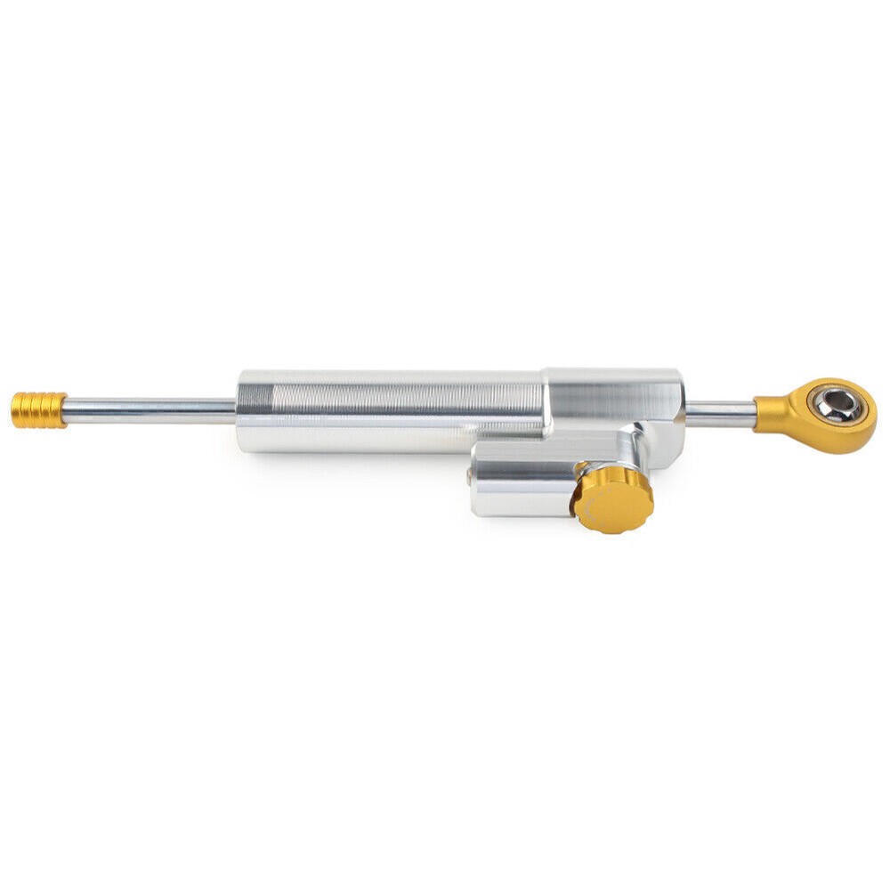 Steering Damper Stabilizer Adjustable Silver Bar CNC Universal For Motorcycle US