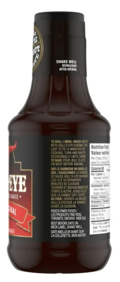 Bull's-Eye Bold Original BBQ Sauce, 425mL (2 Pack)