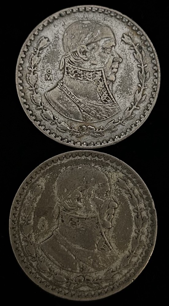2 Silver Pesos: 1958 & 1962