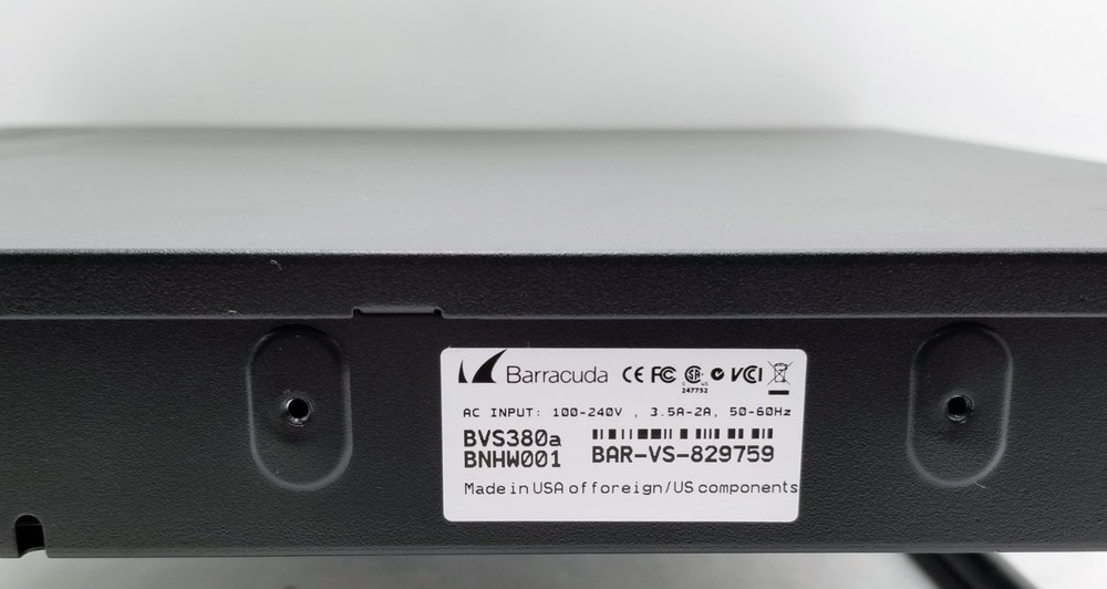 BARRACUDA NETWORKS SSL-VPN 380 Appliance