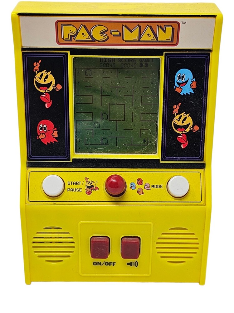 Pac-Man Mini Arcade Classic Retro Handheld Electronic Game by Basic Fun - Tested