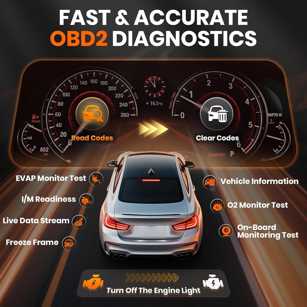 ANCEL AD410 Pro Car OBD2 Scanner Diagnostic Tool Battery Tester Auto Code Reader