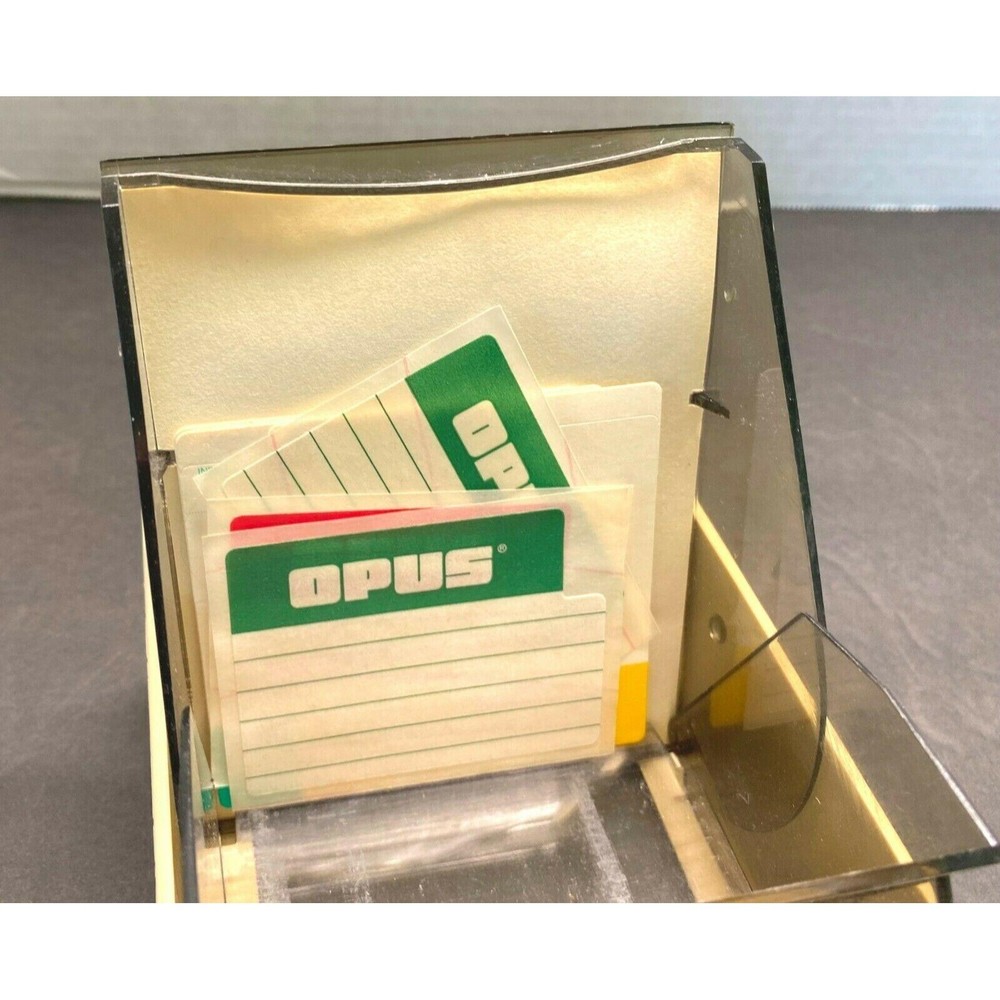Vintage 80s Opus Floppy Micro Disk Plastic Storage Case Holds 10 3.5" Inch