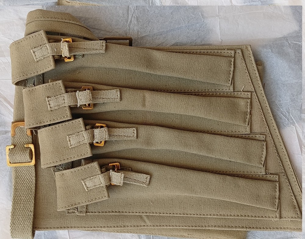 British WW2 Sten Webbing Carry Case Canvas Bag Khaki