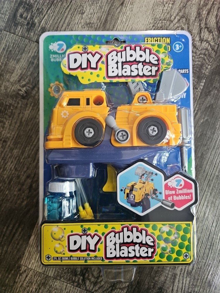 Construction Truck Bubble Maker No Batteries Movable DIY bubble Blaster STEM