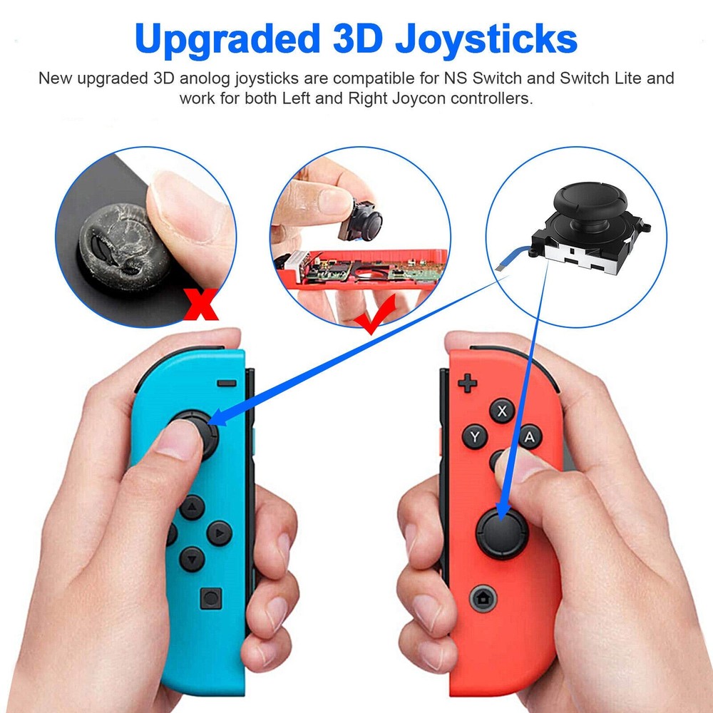 Black Joy-Con Joystick Thumbstick For Nintendo Switch / Lite Joycon Replacement