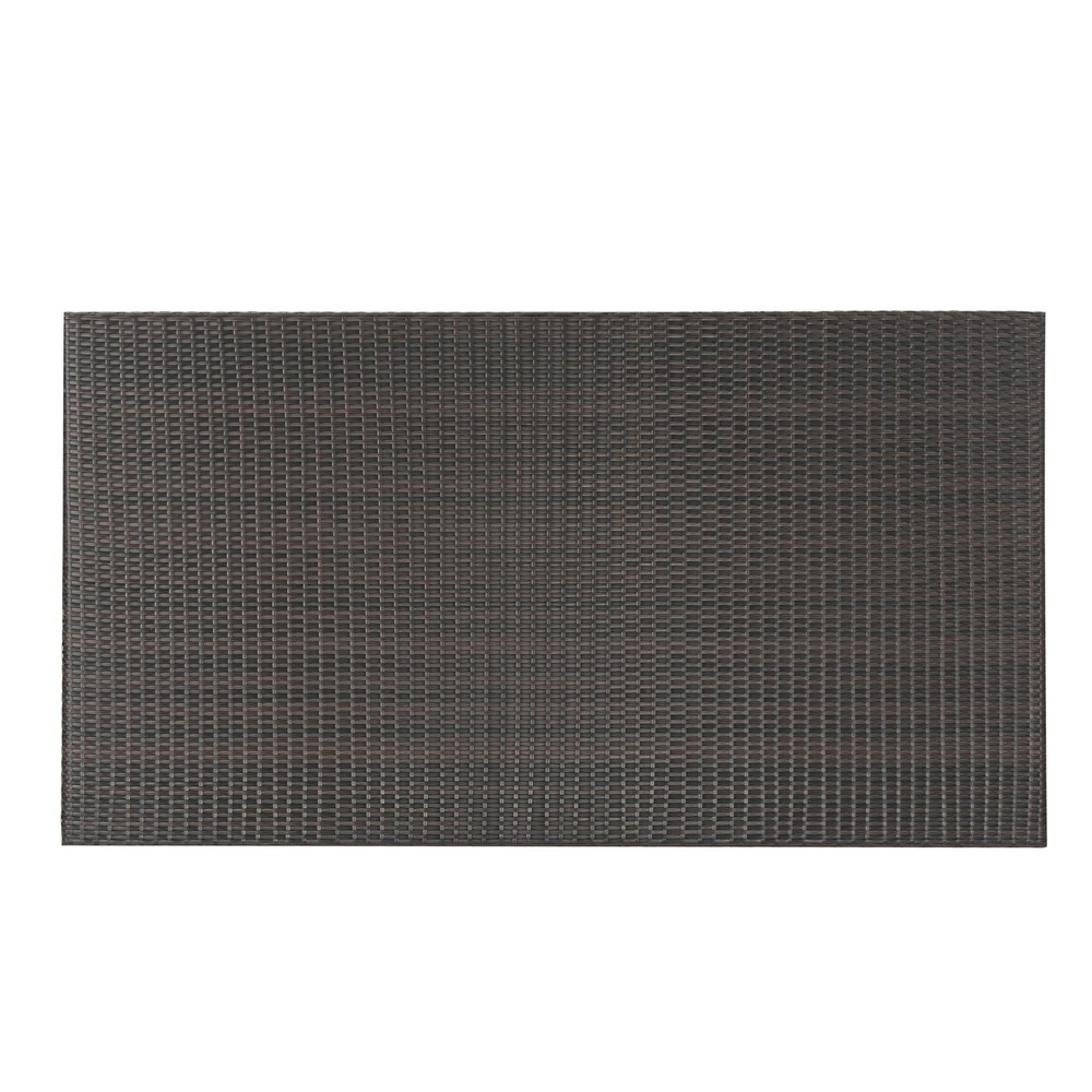 CORSICA Rectangular Outdoor Dining Table Brown PE Rattan Wicker Iron Frame