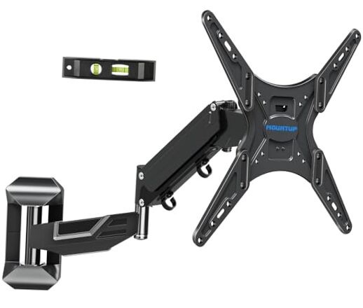 Height Adjustable TV Wall Mount for 26-55 Inch TVs, Gas Spring Textured Black
