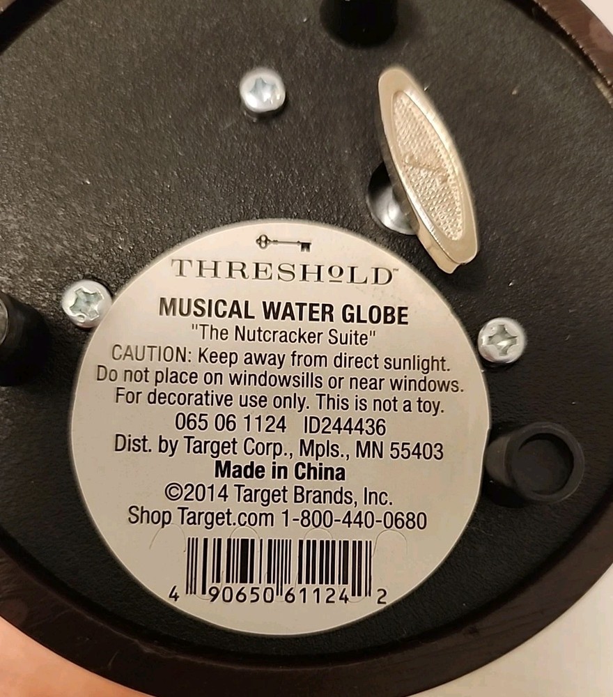 2014 Target ThresHold The Nutcracker Musical Water Globe Snow Globe Works