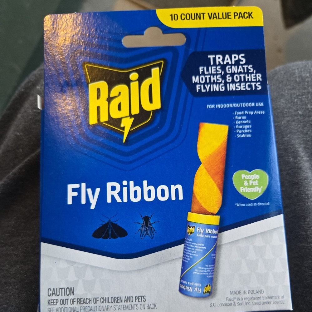 Raid fly ribbon trap (10-pack) Sealed Package