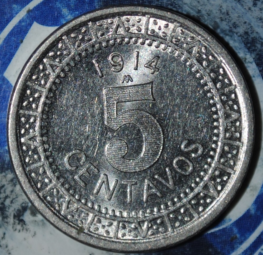 AU Mexico 5 Centavos 1914 {{{D066