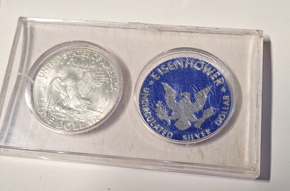 EISENHOWER 1971 S Silver Dollar in Plastic Case