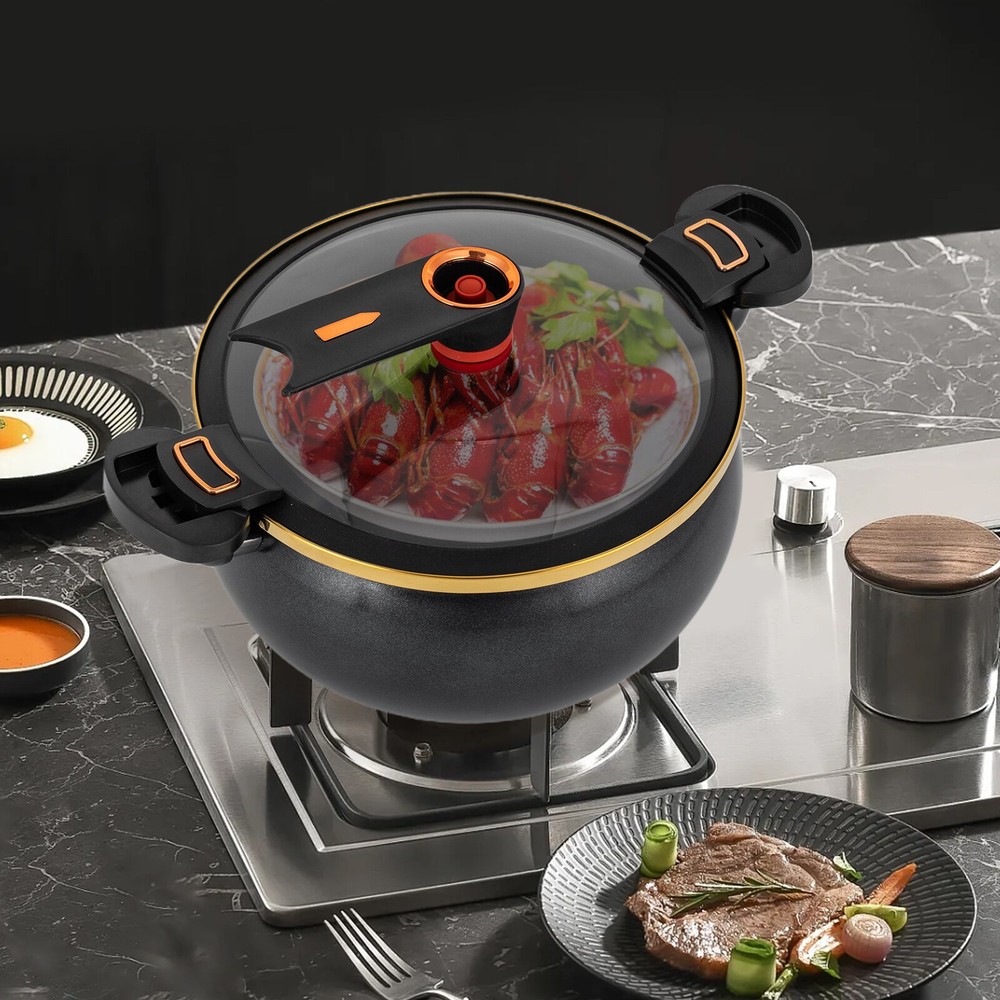 Micro Pressure Cooker, 8L Multi-Function Non-Stick Cooking Pot