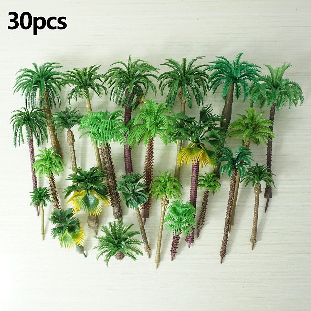 Practical Model Trees Palm 30pcs Coconut Palm DIY Layout Mixed Plastic