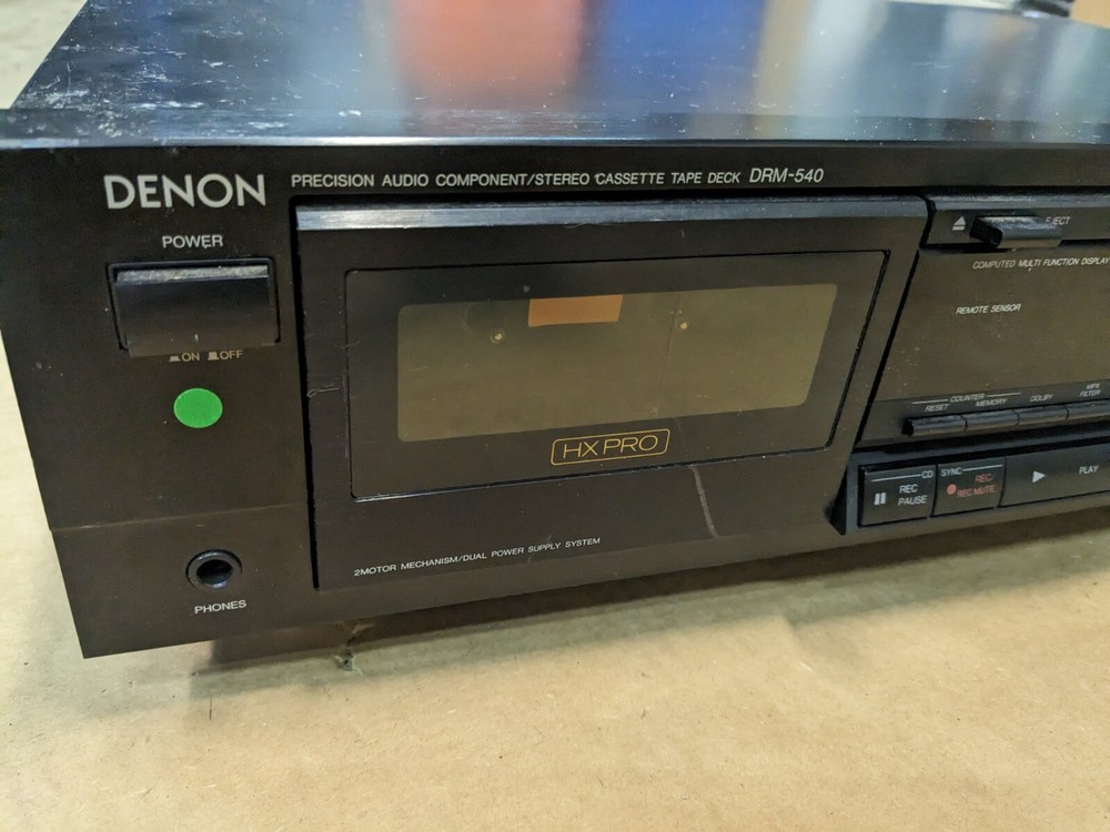 Denon DRM-540 Stereo Cassette Tape Deck HX Pro