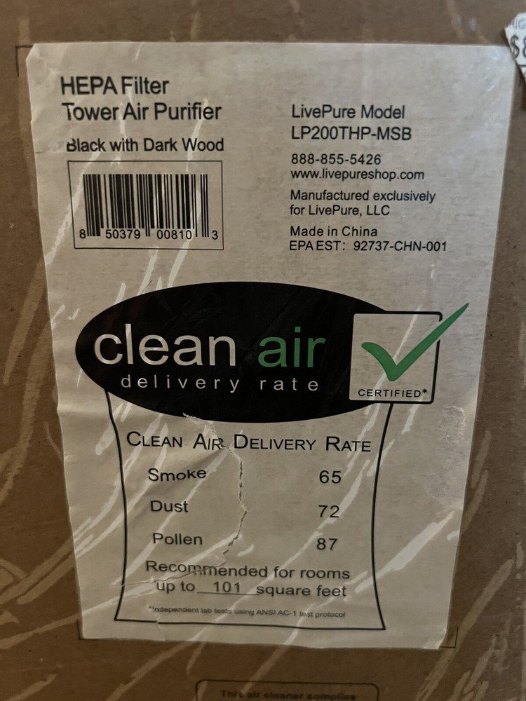 LivePure HEPA Medium Tower Air Purifier