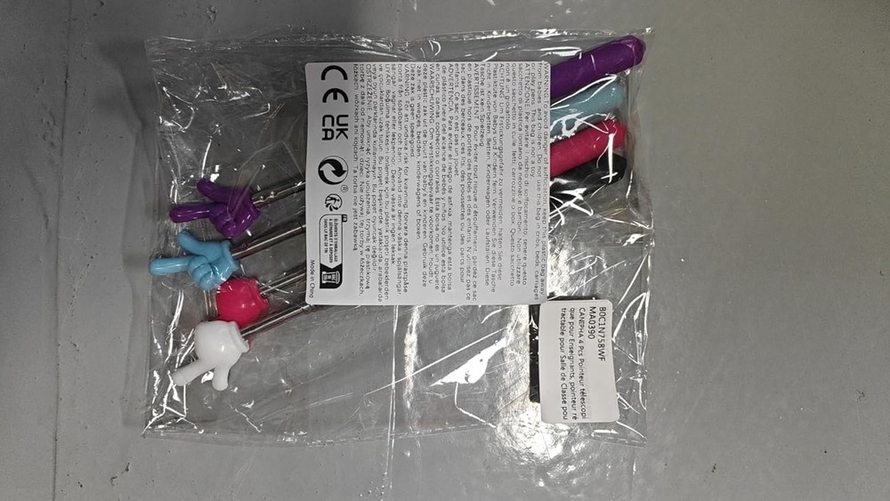 4Pcs Telescopic Teachers Pointer, Mini Extendable Hand Pointer Finger...