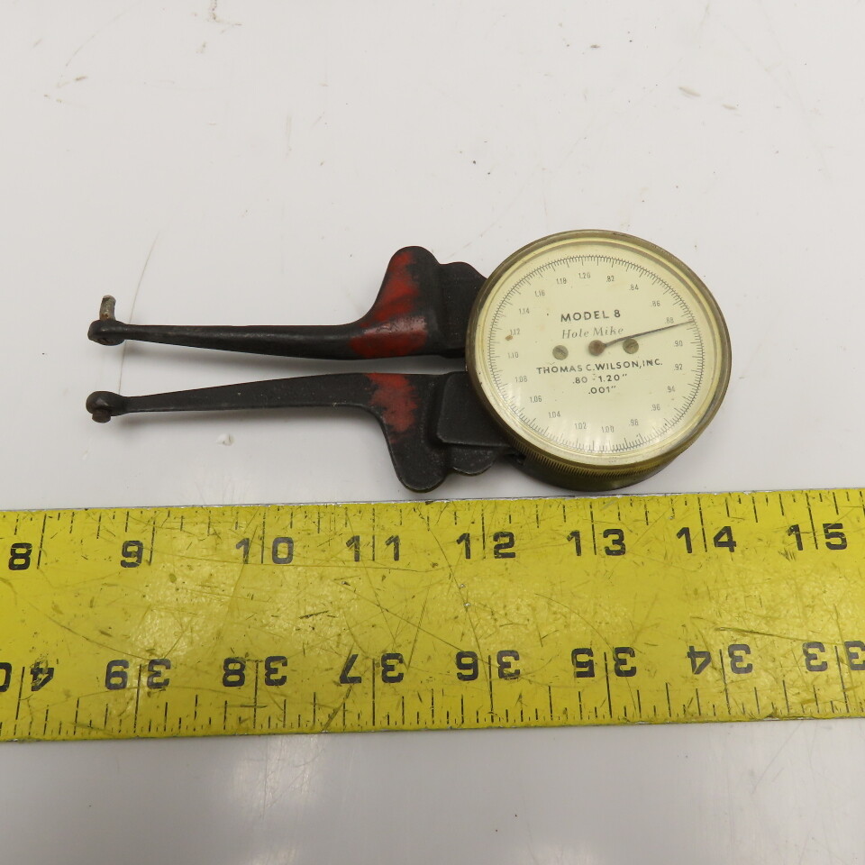 Thomas C Wilson Model 8 .80-1.20" Hole Mike Inside Micrometers