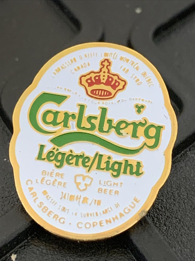 Carlsberg beer Lapel Pin .75” Light