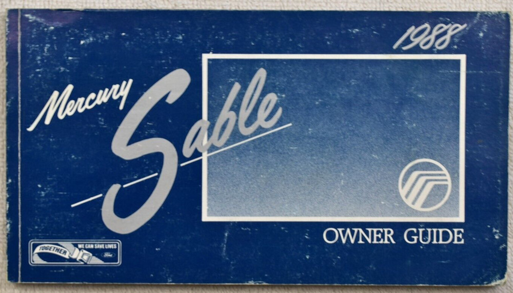 1988 MERCURY SABLE OWNERS' MANUAL