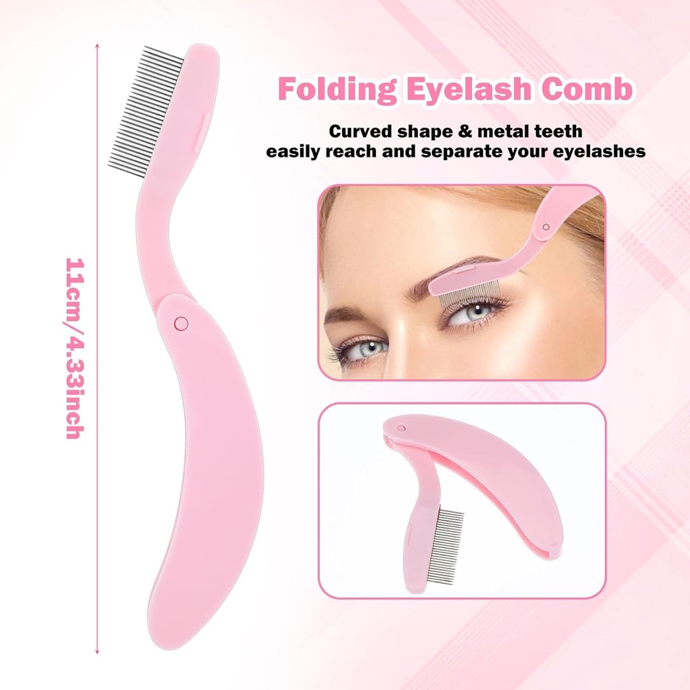Folding Eyelash Comb Separator Tool for Define Lash, 2 Pcs