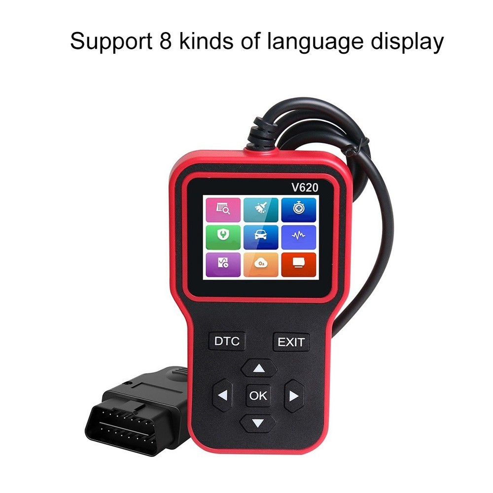V620 OBD2 Code Reader with Freeze Frame Data Stream MIL Status and Vehicle Info