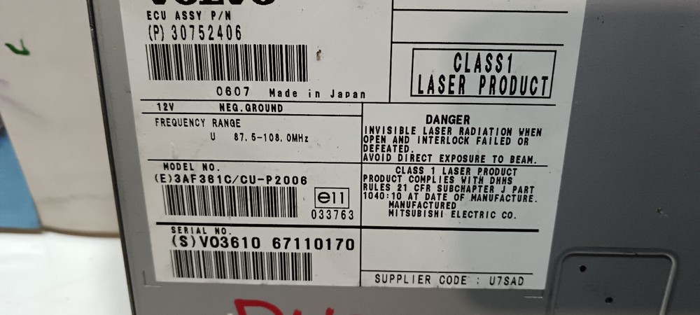 VOLVO XC90 I CD Reader 30752406. Tested