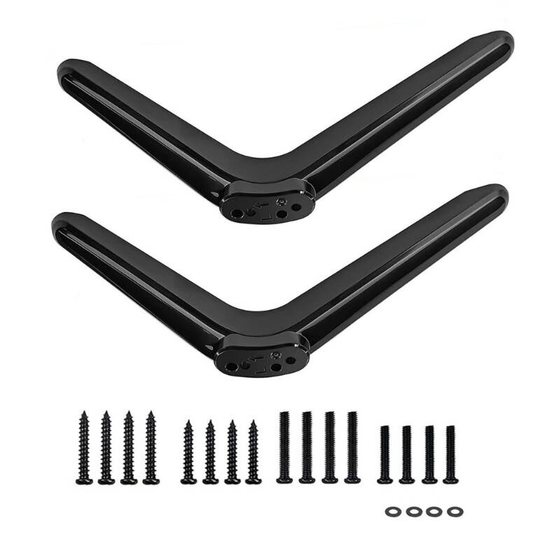 ABS TV Base Stand Quick Install Customizable Height and Viewing Angle